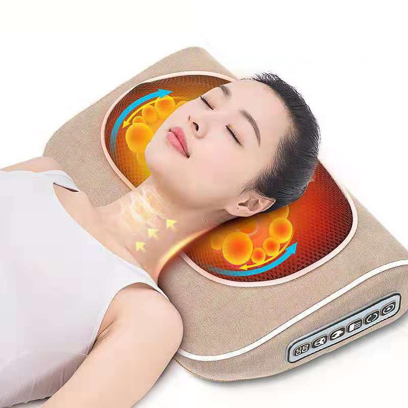 Infrared Neck & Cervical Massager Pillow – 8 Massage Heads