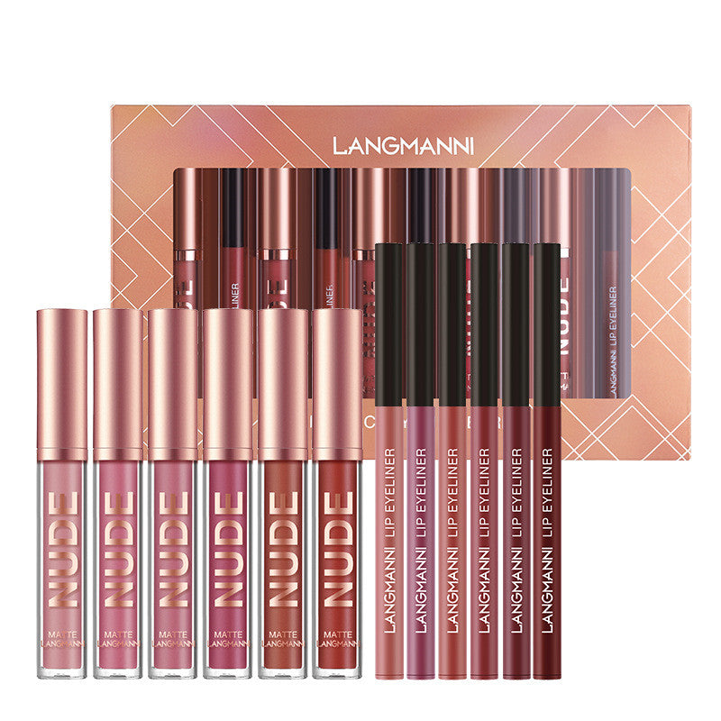 12-Piece Matte Lipstick & Lip Liner Set – Waterproof
