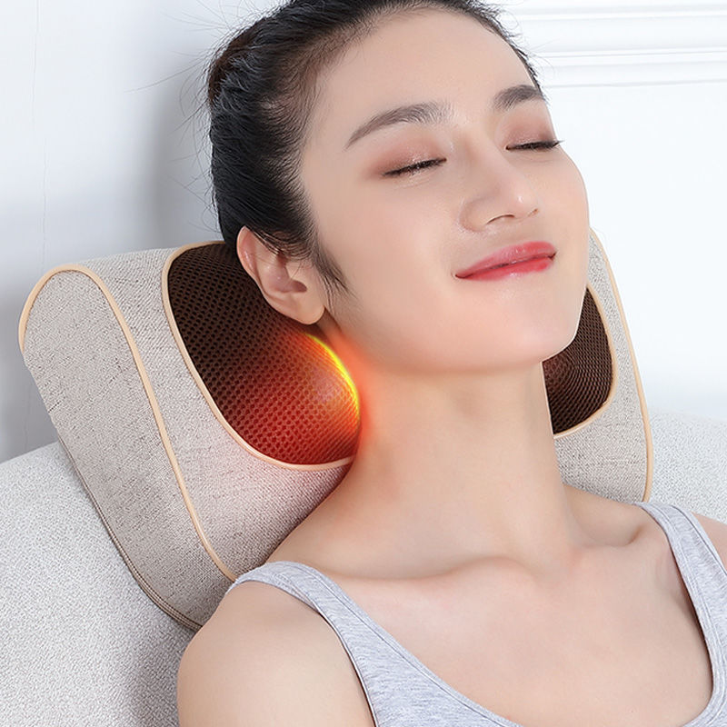 Infrared Neck & Cervical Massager Pillow – 8 Massage Heads